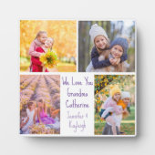 私たちはあなたのおばあちゃん可愛いカスタム子供コラージュ写真が大好き フォトプラーク (正面)