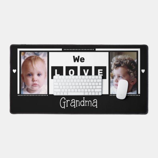 私たちはあなたのおばあちゃん大好き2白黒 デスクマット (キーボード&マウス)