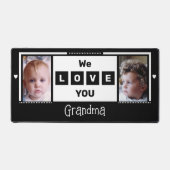 私たちはあなたのおばあちゃん大好き2白黒 デスクマット (正面)