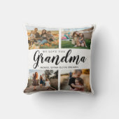 私たちはあなたのおばあちゃん大好き4フォトコラージュ クッション (正面)