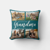 私たちはあなたのおばあちゃん大好き4フォトコラージュ クッション (正面)