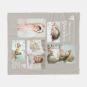 私たちはあなたのおばあちゃん孫の写真コラージュ大好き フリースブランケット (正面(横))