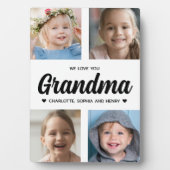 私たちはあなたのおばあちゃん家族の形見フォトコラージュ大好き フォトプラーク (正面)