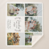 私たちはあなたのおばあちゃん5写真コラージュが大好きパーソナライズされた シェルパブランケット (正面)