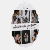 私たちはあなたのおばあちゃん6写真コラージュが大好き オーナメントカード (右)