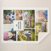 私たちはあなたのおばあちゃん7フォトコラージュ孫 シェルパブランケット (正面(横))