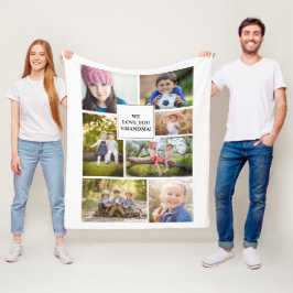 私たちはあなたのおばあちゃん7フォトチャイルドファミリー フリースブランケット