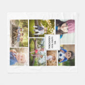 私たちはあなたのおばあちゃん7フォトチャイルドファミリー フリースブランケット (正面(横))