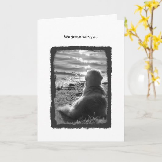 私たちはあなたのカードを悲しむ カード (黄色い花)