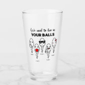 私たちはあなたのボールに住んでいた、名前をカスタムするパパ タンブラーグラス (正面)