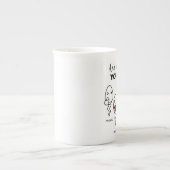 私たちはあなたのボールに住んでいた、名前をカスタムするパパ ボーンチャイナマグカップ (正面)