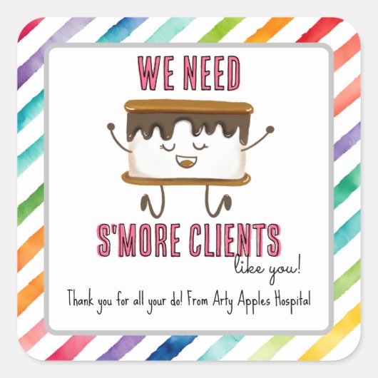 私たちはあなたの感謝の週のような多くのクライアントが必要である スクエアシール (正面)