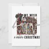 私たちはあなたの気味の悪いクリスマススケルトンミームを願う サンキューカード (正面)