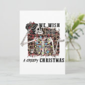 私たちはあなたの気味の悪いクリスマススケルトンミームを願う サンキューカード (スタンド正面)