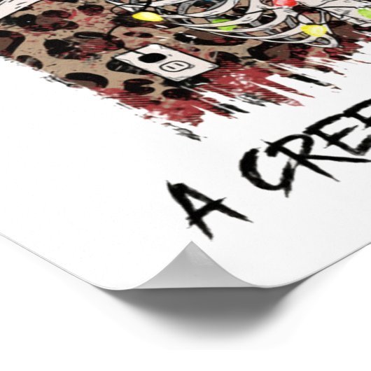 私たちはあなたの気味の悪いクリスマススケルトンミームを願う ポスター (角)