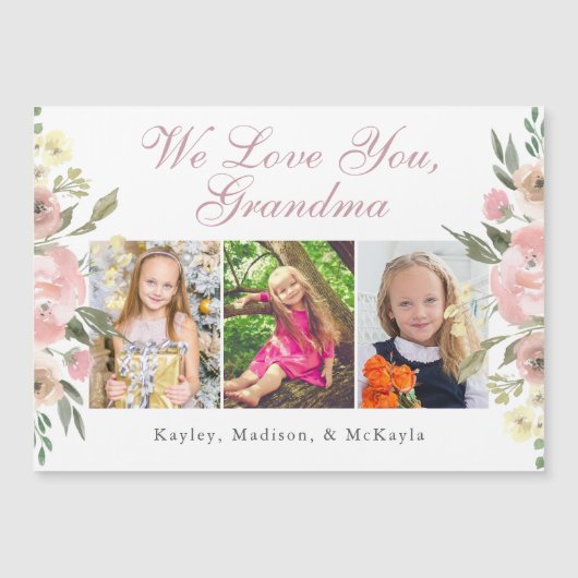 私たちはあなたの祖母の写真かわいらし磁気カードが大好き (正面)
