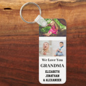私たちはあなたの祖母の写真コラージュが大好き キーホルダー (正面)