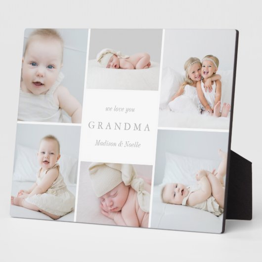 私たちはあなたの祖母の写真コラージュが大好き フォトプラーク (側面)