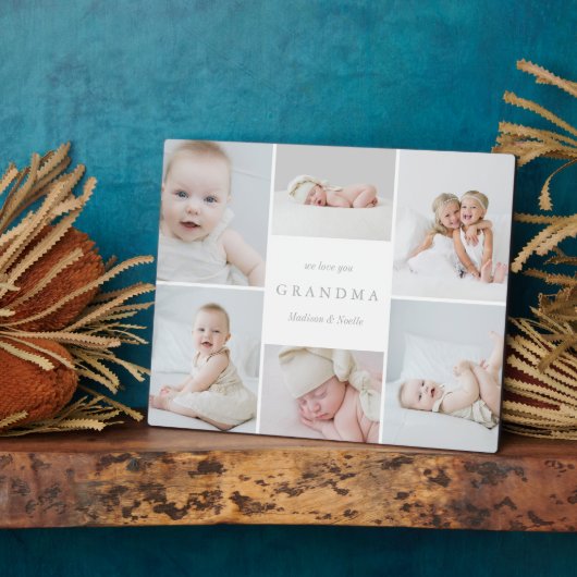 私たちはあなたの祖母の写真コラージュが大好き フォトプラーク (側面)