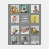 私たちはあなたの祖母の写真コラージュが大好き フリースブランケット (正面)