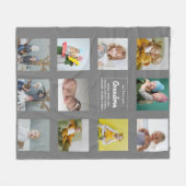 私たちはあなたの祖母の写真コラージュが大好き フリースブランケット (正面(横))