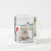 私たちはあなたの祖母の写真コラージュマグ愛 フロストグラスマグカップ (正面右)