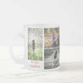 私たちはあなたの祖母の写真コラージュマグ愛 フロストグラスマグカップ (左)