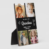 私たちはあなたの祖母の家族の写真のコラージュモダンを愛している フォトプラーク (側面)