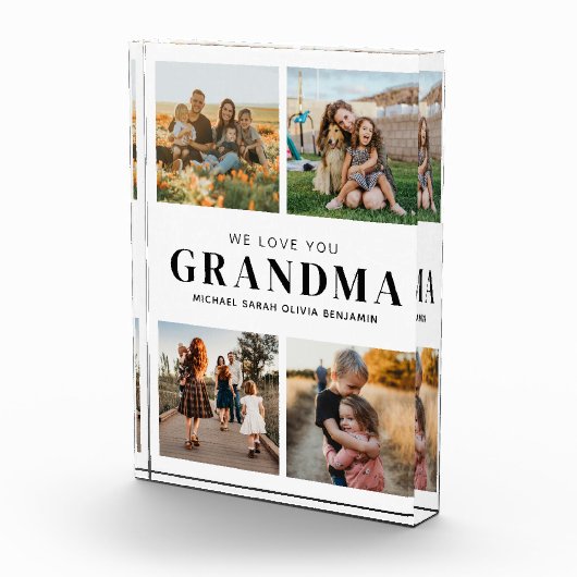 私たちはあなたの祖母を愛する4写真コラージュ写真ブロック フォトブロック (右)