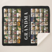 私たちはあなたの祖母を愛する64写真コラージュ シェルパブランケット (正面(横))