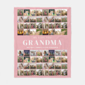 私たちはあなたの祖母を愛する64写真コラージュ フリースブランケット (正面)