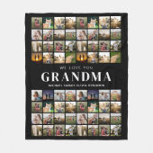 私たちはあなたの祖母を愛する64写真コラージュ フリースブランケット (正面)
