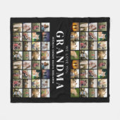 私たちはあなたの祖母を愛する64写真コラージュ フリースブランケット (正面(横))