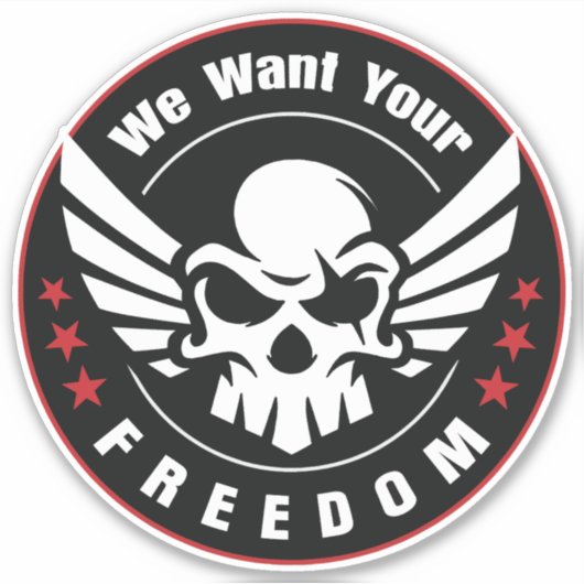 私たちはあなたの自由を求める シール (正面)