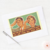 私たちはあなたは愚か者を見る 長方形シール (封筒)