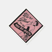 私たちはあなたは戻って見てうれしい スタンダードカクテルナプキン (角)