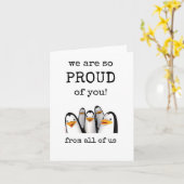 私たちはあなたをとても誇りに思っているよ、みんなから、おめでとう カード (黄色い花)