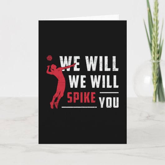 私たちはあなたをスパイクビーチバレーボール選手 カード (正面)