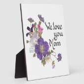 私たちはあなたを愛しているママの贈り物 フォトプラーク (側面)