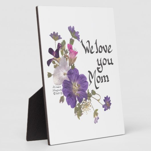 私たちはあなたを愛しているママの贈り物 フォトプラーク (側面)