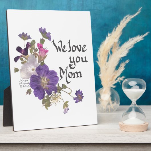 私たちはあなたを愛しているママの贈り物 フォトプラーク (側面)