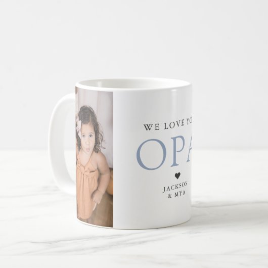 私たちはあなたを愛しエレガントているOpaフォトマグ コーヒーマグカップ (正面左)