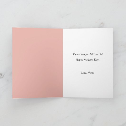 私たちはあなたを愛しカスタムている母の日の写真 シーズンカード (内部)