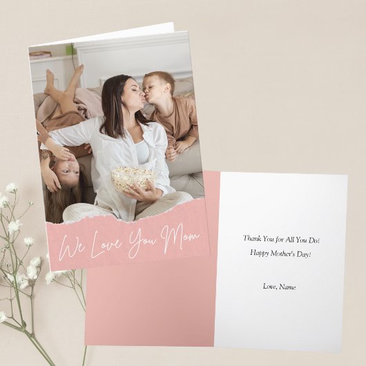 私たちはあなたを愛しカスタムている母の日の写真 シーズンカード