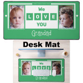 私たちはあなたを愛しグランドダ2の緑の白 デスクマット