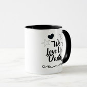 私たちはあなたを愛しパーソナライズされたているパパ マグカップ (正面右)