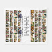 私たちはあなたを愛しパーソナライズされたているママ64写真コラージュ フリースブランケット (正面(横))