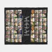 私たちはあなたを愛しパーソナライズされたているママ64写真コラージュ フリースブランケット (正面(横))