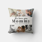 私たちはあなたを愛しパーソナライズされたている写真コラージュ クッション (正面)