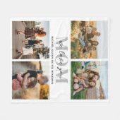 私たちはあなたを愛しパーソナライズされたている4写真コラージュ フリースブランケット (正面(横))